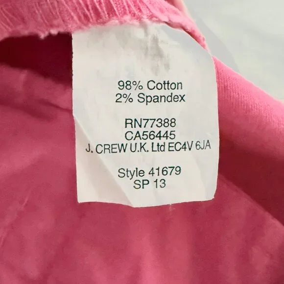 JCrew City Fit Stretch Shorts Pink Size 6 - Picture 5 of 6